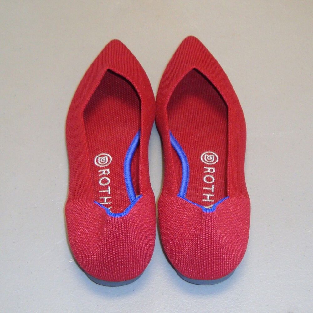 New! Rothy’s The Point Red Pointed Toe Slip-On Ba… - image 7